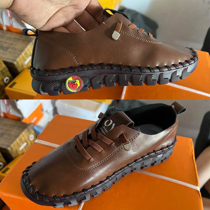 Leather Flat Slip-On Shoes - Image 11