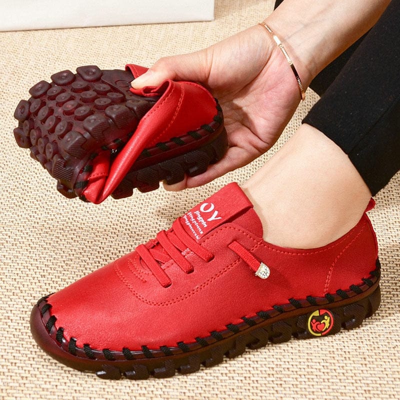 Leather Flat Slip-On Shoes - Image 9
